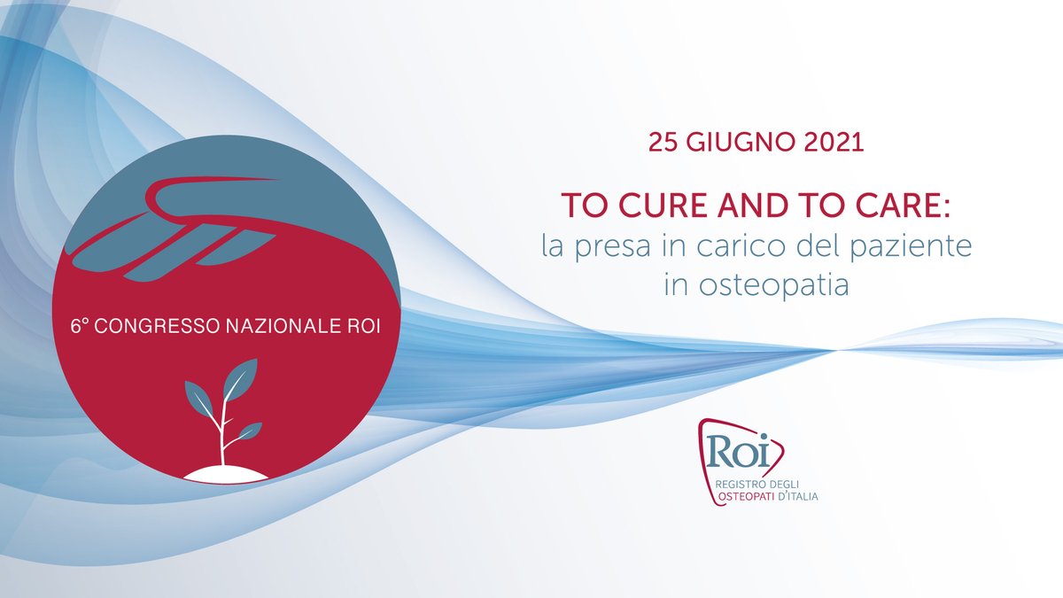 📌 #CongressoROI2021
Con emozione il Presidente <a href="/sciomachen/">paola sciomachen</a> annuncia il tema del #CongressoROI2021 che si terrà online il 25 Giugno 2021: “To cure and to care: la presa in carico del paziente in osteopatia”. 
👉 registro-osteopati-italia.com/6-congresso-na…
#StayTuned #osteopatia #sociroi