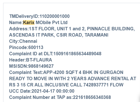 This illegal activity has to be stopped immediately, else we will have to take legal action against you. 
You have not replied to our email yet. Please reach out to us on wecare@floweraura.com <a href="/Tanla_India/">Tanla Platforms Limited</a>  please take a note.
#karix #tanla #floweraura #illegal