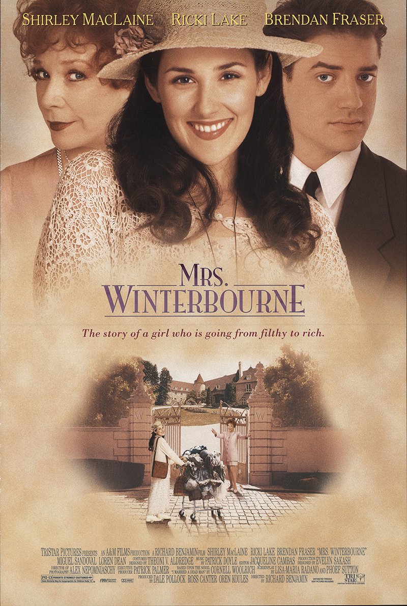 Happy 25th Anniversary to the film 'Mrs. Winterbourne' (April 19, 1996) #25Years #MrsWinterbourne #ShirleyMacLaine #RickiLake #BrendanFraser #MiguelSandoval #UlrichClement #LorenDean #90sMovies #90s #MrsWinterbourne25