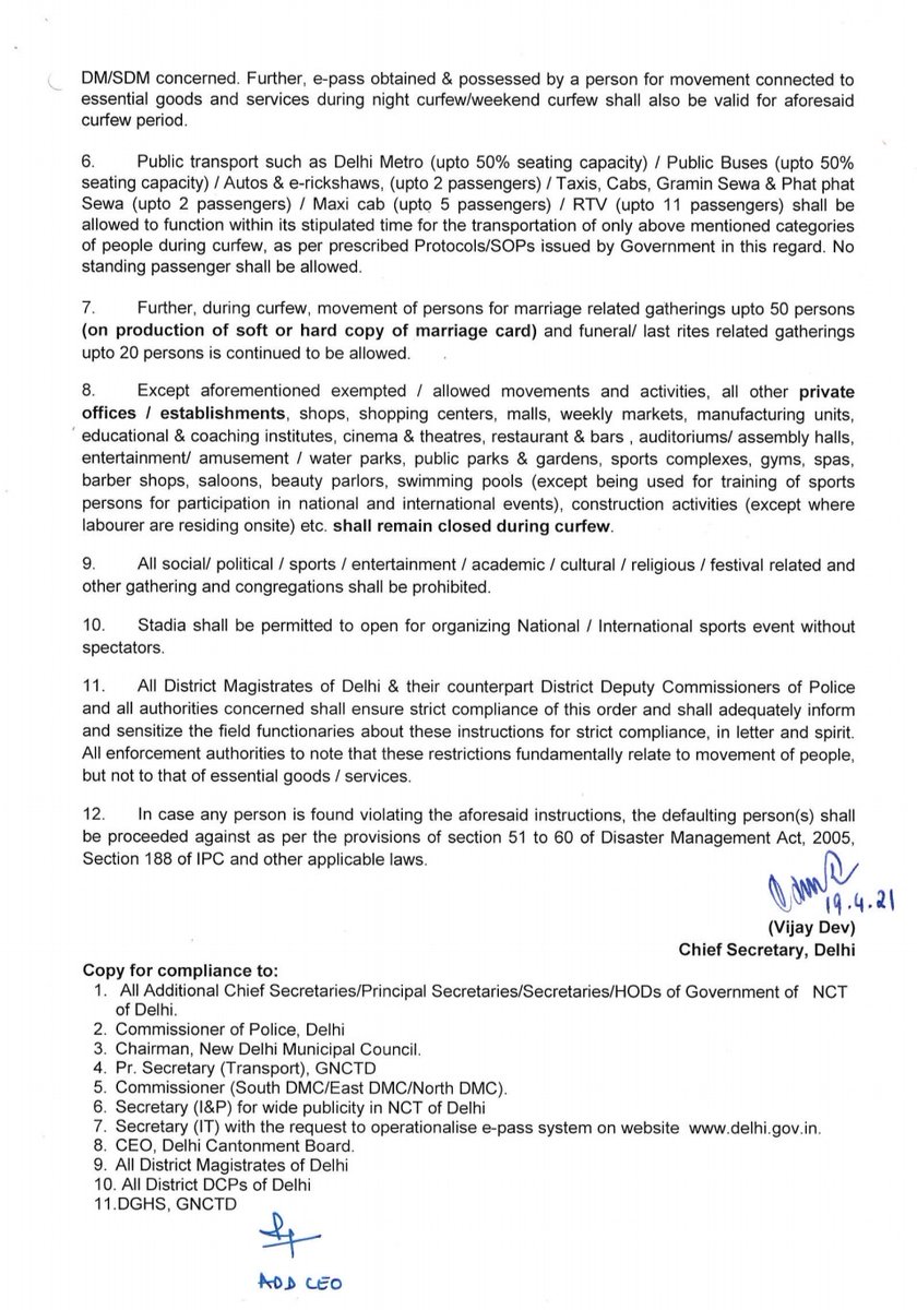 CMODelhi's tweet photo. Hon'ble CM Shri @ArvindKejriwal has announced a week-long lockdown in Delhi from 10 pm tonight (April 19) to 6 am next Monday (April 26) following a sharp surge in the number of Coronavirus cases in the city. https://t.co/vocwKchAFj