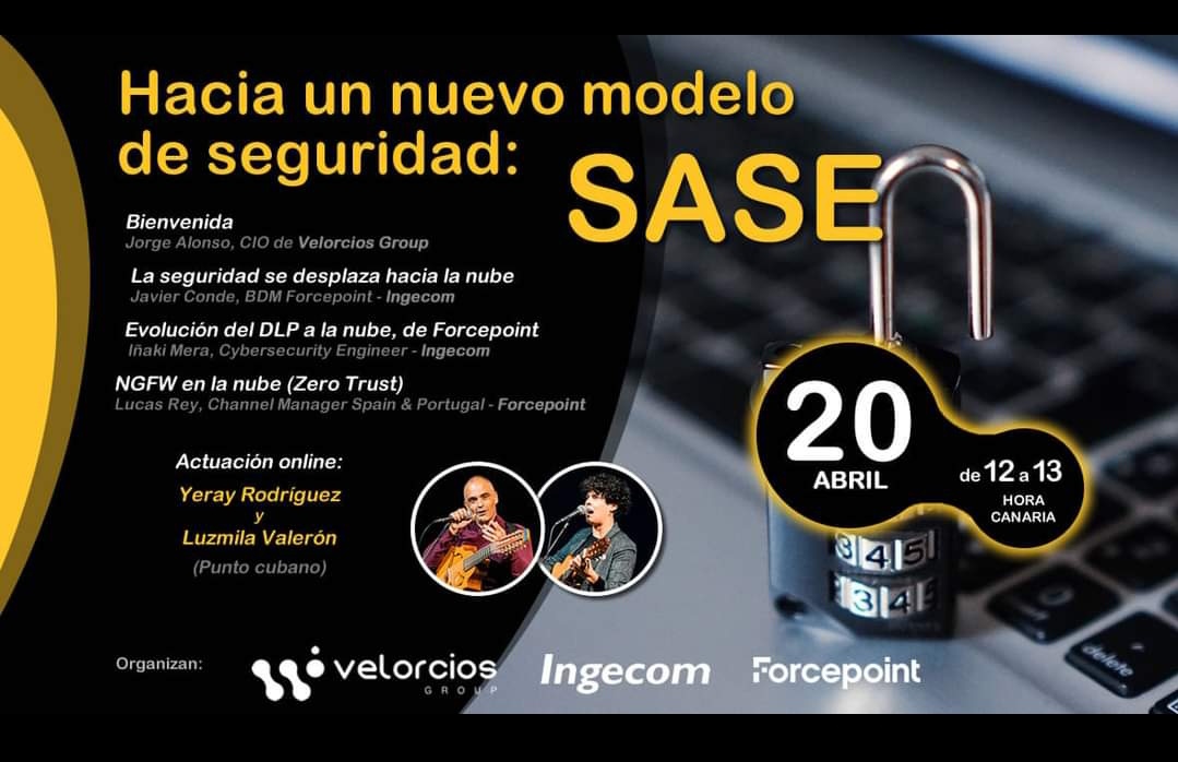 VelorciosGroup's tweet image. #Webinar 📲 | Analizamos un nuevo modelo de #Seguridad en un nuevo evento de @VelorciosGroup en colaboración con #Ingecom y #Forcepoint 
Inscripción gratuita 👉 velorciosgroup.com/hacia-un-nuevo….
. 
#ciberseguridad #transformaciondigital