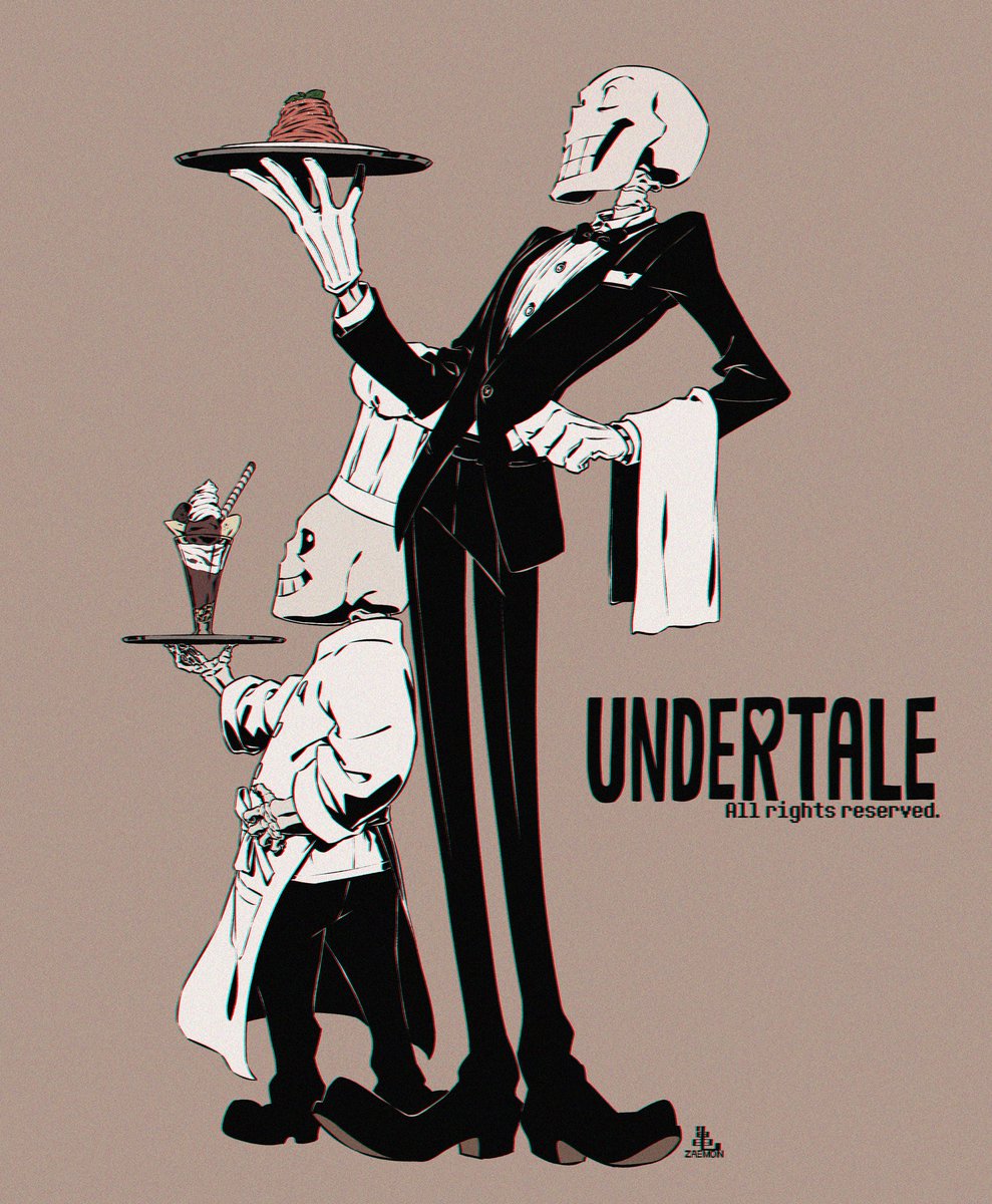 「♥ #undertale  ♥
Bone Bros Restaurant 」|亀左衛門のイラスト