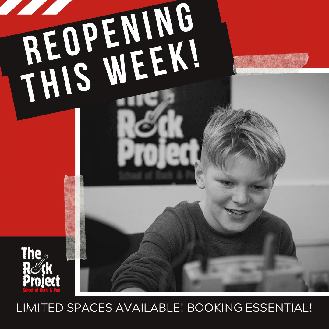 💥We're reopening today in our Shrewsbury school!💥

face to face lessons

We are limited to 15 spaces so DM me NOW to book a FREE trial session.

GUITAR - DRUMS - VOCALS - BASS GUITAR

All abilities welcome, instruments can be provided.

2 hour sessions for 7-11s &amp; 12 - 18s