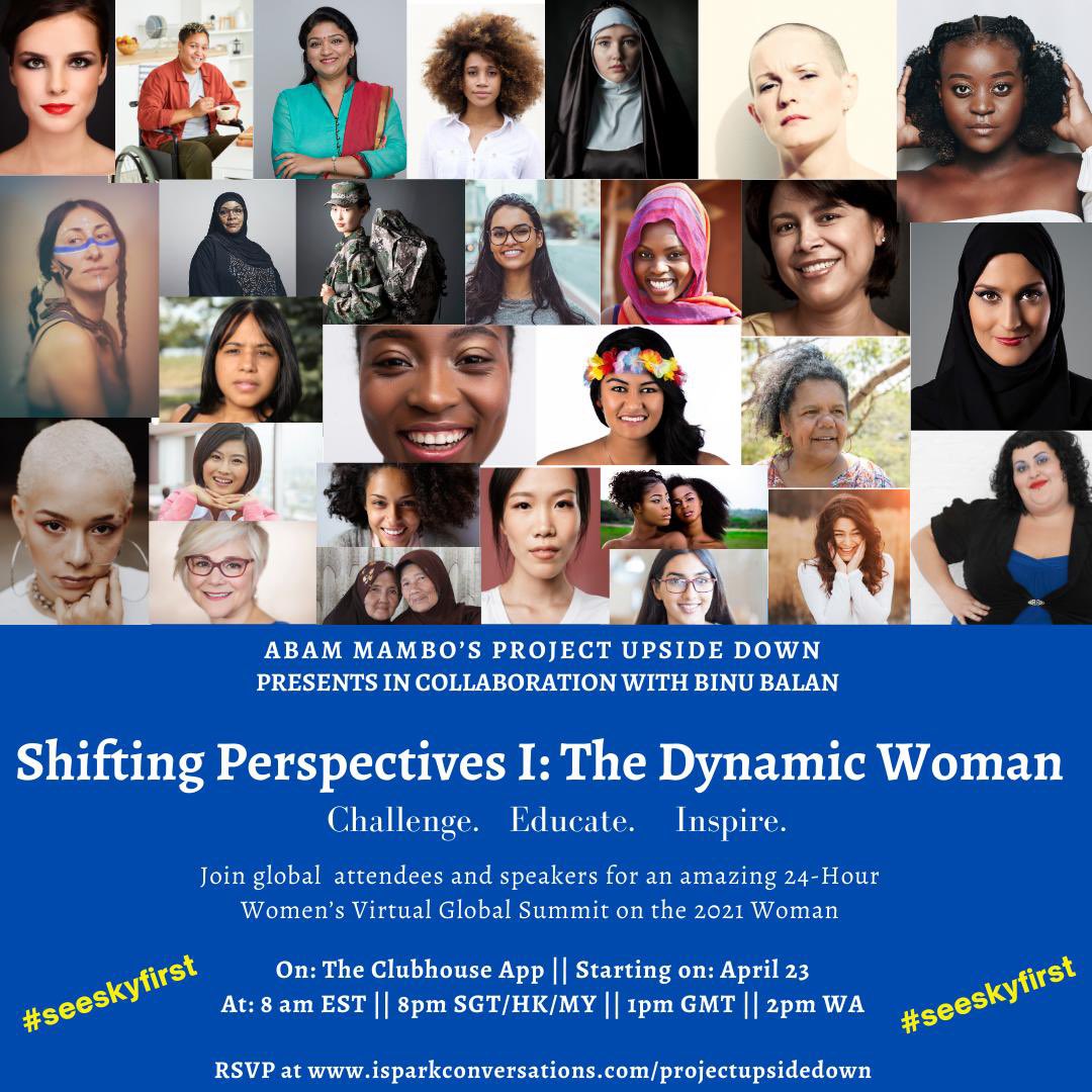 AbMambo's tweet image. What an honor!!! Thank you @speakerhubHQ. This couldn’t be more timely as I host this amazing 24-hour Global Women’s Summit on @joinClubhouse on April 23 themed “Shifting Perspectives: The Dynamic Woman” with kickoff by the amazing @nyarloka