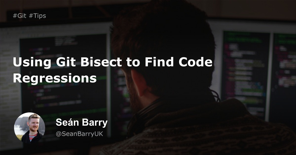 SeanBarryUK's tweet photo. Stop wasting time checking out commits randomly to find when bugs were introduced. Learn how to use Git Bisect!

Read the full article: Using Git Bisect to Find Code Regressions
👉 https://t.co/uM7cNYB5hE

#SoftwareEngineering #GitBisect #LovesAutomatingThings https://t.co/QGObESJUJZ