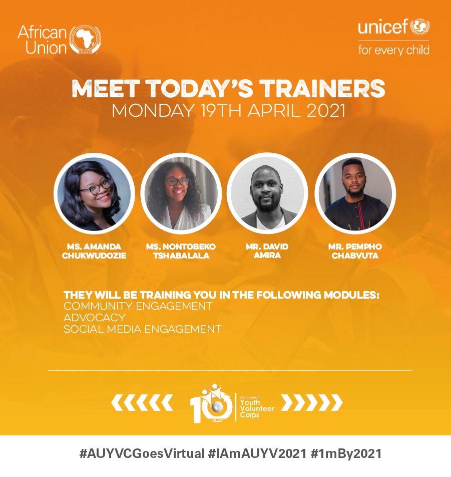 eliezern8's tweet photo. Meet today's trainers👏👏
#IAmAUYC2021 
#AUYVCGoesVirtual
#1mBy2021 https://t.co/Q4kEdfFVBP