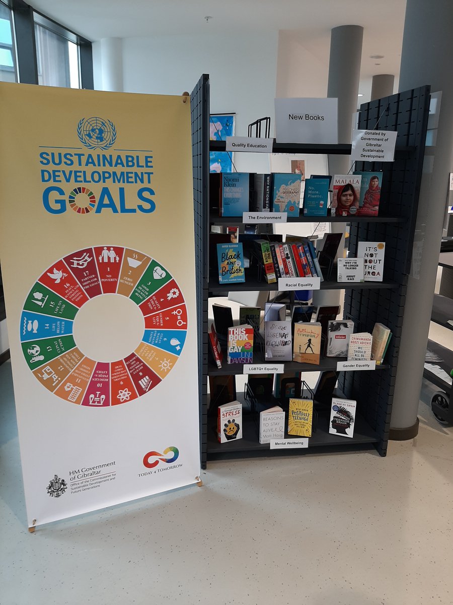 Education for Sustainable Development: Westside School and Bayside School Library display of new books purchased by the Office of the Commissioner for Sustainable Development and Future Generations and funded by the Guardian Angel Foundation.  
@kevin_hook @DaniellaTilbury