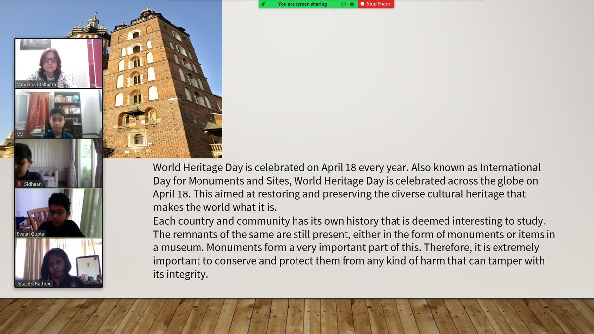 VANDANA50356750's tweet photo. Form 4 marks the World Heritage Day as they discuss active citizenship and their role in preserving the heritage. #WorldHeritageDay #Citizenship #IcomosIDMS2021  #UNESCO #responsibility @soniasingh_13 @AneeshaSahni @Prometheus_Edu https://t.co/0qBjYaMj7M