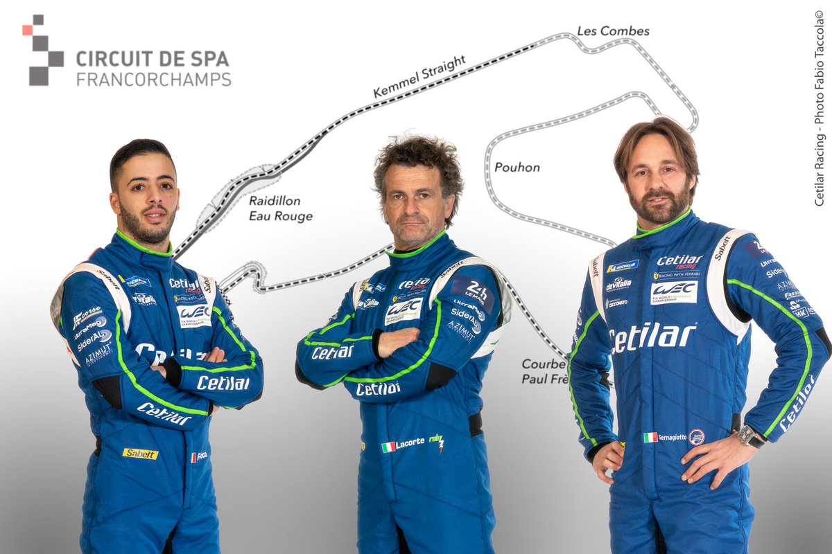 CetilarRacing's tweet photo. Ready for #6HSpa 💪🔥🇮🇹 @lacorte_roberto @SernaGiottoGio @Anto_Fuoco @AFCorse @FIAWEC @circuitspa #Ferrari488 #488Evo https://t.co/1DYDBw2bYr