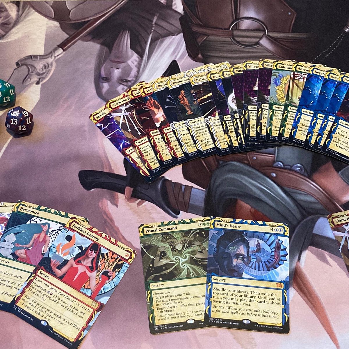 crackinspace's tweet photo. Can’t help but love the #Strixhaven #MysticalArchives and that Faithless Looting, hot damn if that card ain’t Ugly Beautiful! https://t.co/vkCF9Cec3t