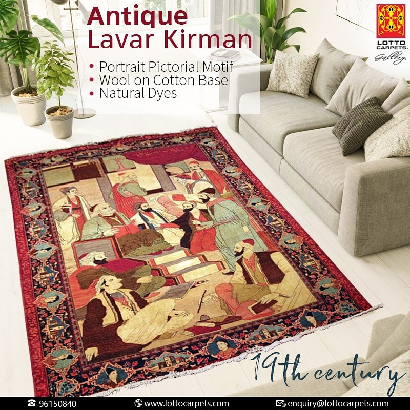This piece is a part of our Kirman antique collection of carpets. It is dated back to the 3rd quarter of the 19th century. Made out of wool and colored through natural dyes. This carpet is very rare and collectible.
#bohodecor #kitchenrug #bohemianrug #livingroomdecor #antique