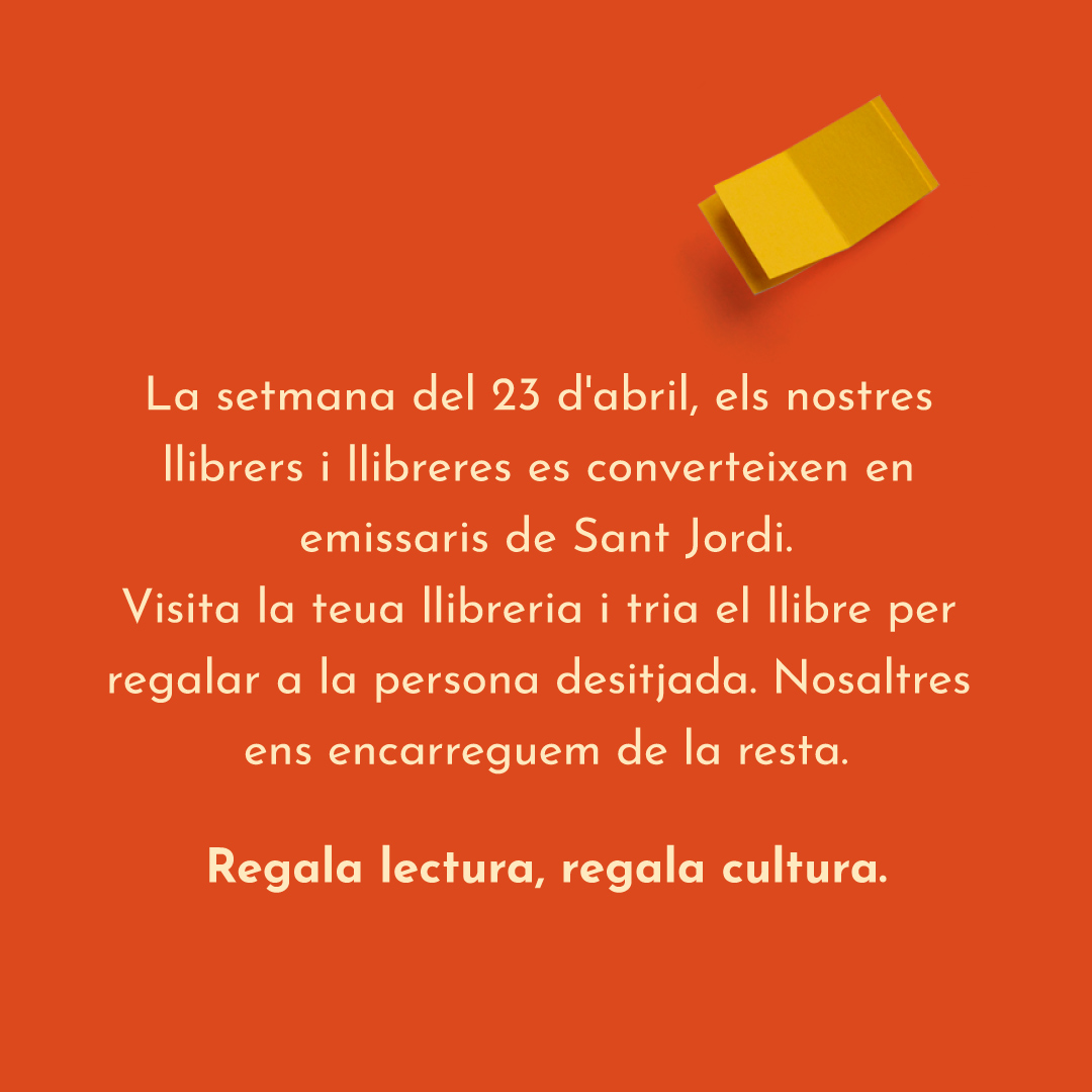 😉Hui comencem la campanya #tincunllibreperatu, per celebrar el #DiadelLlibre aquest divendres 23 d’abril.📚Vos proposem comprar un #llibre per als vostres coneguts, i deixar-lo en la #llibreria, per a què la #llibreria els sorprenga el 23 d’abril.