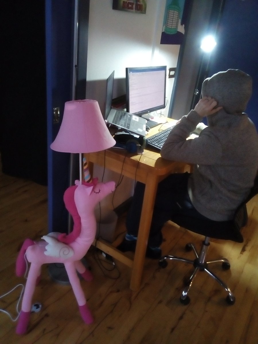 <a href="/Dr_Tom_Allen/">Sports Engineer 🏂</a> is not overly thrilled with his new #WFH desk lamp... although it has definitely exceeded all my wildest dreams!!! 🦄💡