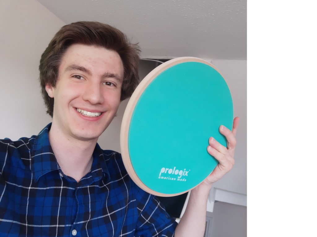 <a href="/UWEBristol/">UWE Bristol</a> Audio &amp; Music Tech student Adam was one of the lucky winners of this awesome <a href="/prologixpads/">Prologix Percussion</a> practice pad during last month's masterclass with <a href="/ajrouselldrums/">AJ Rousell</a> and <a href="/ecaplette/">Emmanuelle Caplette</a>. "This master class was a great way to pick up new tricks &amp; techniques when practicing. (cont)