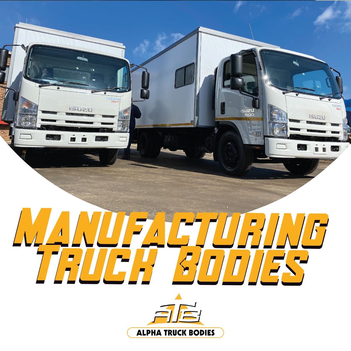 We manufacture truck bodies and we are open from 8:00 am - 5:00 pm. 

011 420 0170 |011 420 0160 
info@alphatb.co.za | alphatb.co.za
.
.
#alphatruckbodies #truckbodies #trucksofinstagram #offroad #tautliner #vanbodies #van #bodies #flat #deck #dropside