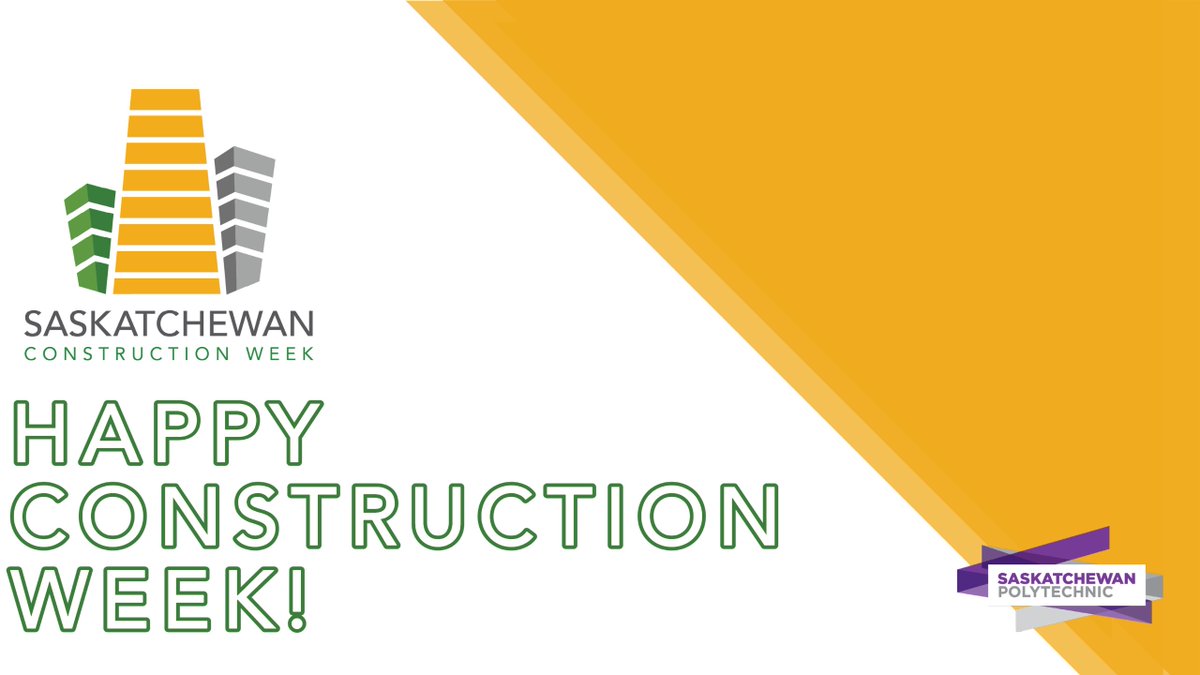 WeBuildSK's tweet photo. Happy Construction Week! 🎉🛠
Celebrate all the hardworking men and women in our industry, and don’t forget to say THANK YOU for literally building our communities.🙏🏗 https://t.co/5MQy35fUHf
Shout out to our title sponsor @SaskPolytech 💛
#SKConstructionWeek #SaskBuilt https://t.co/lwNKR8nr41