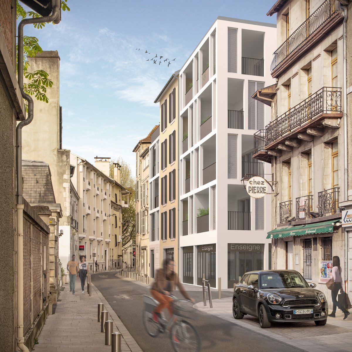 26 logements en hyper centre de Pau début 2024 avec l'îlot Navarrot !

Afin de redynamiser le bien-vivre et de faire revenir des familles en centre-ville, ce sont des logements en accession libre &amp; locatifs sociaux qui vont être crées➡ bit.ly/3ecZ3Aw