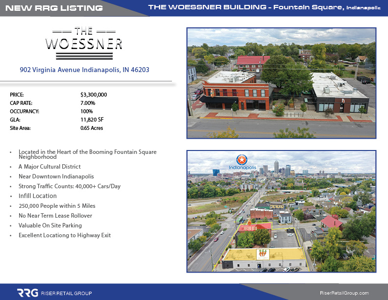 RiserRetail's tweet image. New RRG listing | The Woessner Building | Fountain Square, Indianapolis  

#commercialrealestate #realestate #cre #realestateinvestor #investment #retail #investmentproperty #cashflow #marketing  #NNN #Indinapolis #Fountainsquare #Indianapolis