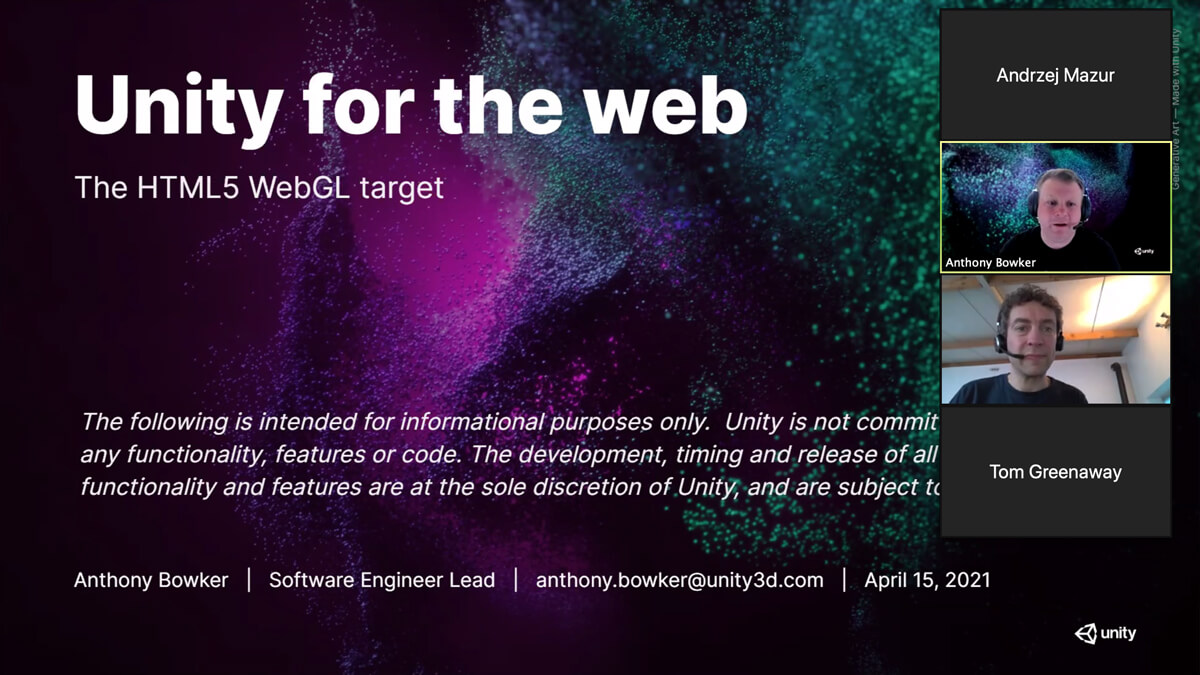 end3r's tweet image. Another bi-monthly @W3C Games Community Group meetup happened April 15th, and this time topics revolved around @unity3d and #WebCodecs.

end3r.com/blog/w3c-games…

#gamedev #gamedevjs #HTML5 #W3C #meetup #unity #madewithunity #unitytiny