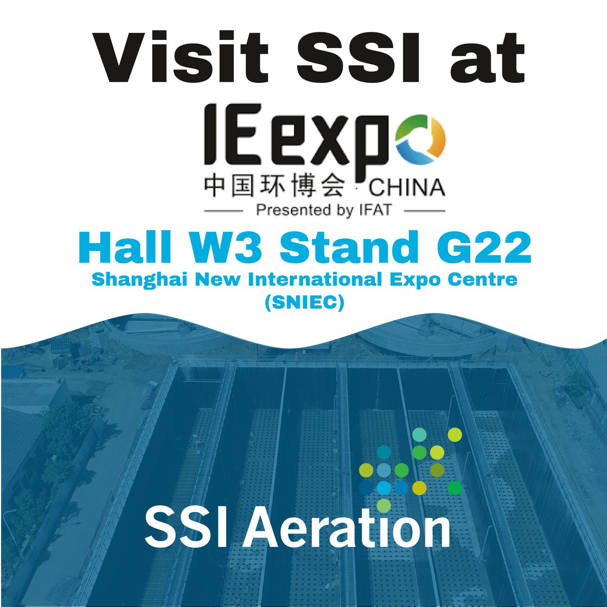 ssiaeration's tweet photo. Join SSI as we exhibit at our first trade show this year! Our China team will be exhibiting at the IE Expo in Shanghai this week. SSI’s stand location is W3 G22.

If you are attending, make sure to stop by and say hi!  👋 https://t.co/hrhnjkNkkY