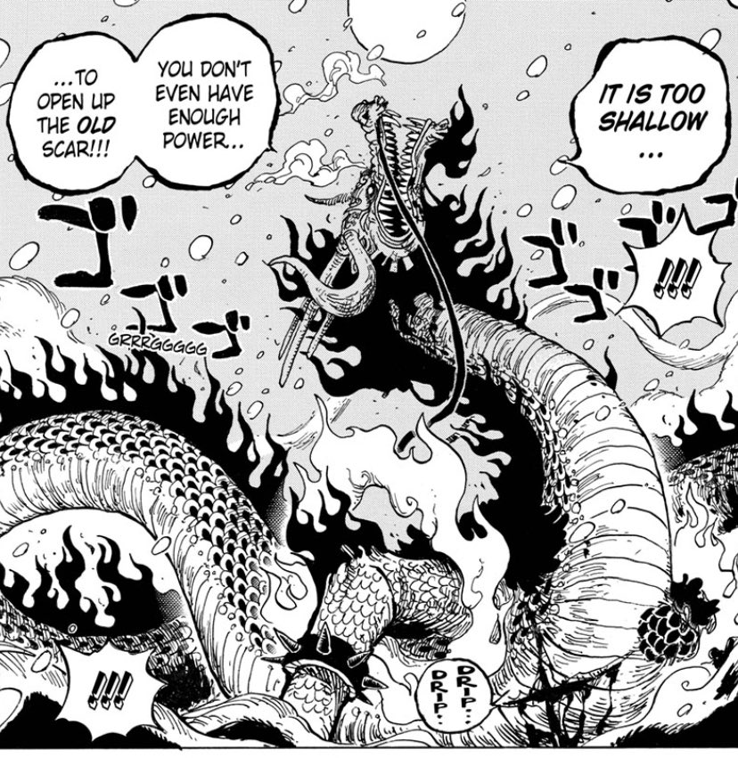 Feral 🎄 on X: So when Zoro hits the end of the line and makes one last  ditch attack to get Kaido away from Luffy, awakening his conquerors, we are  shown a