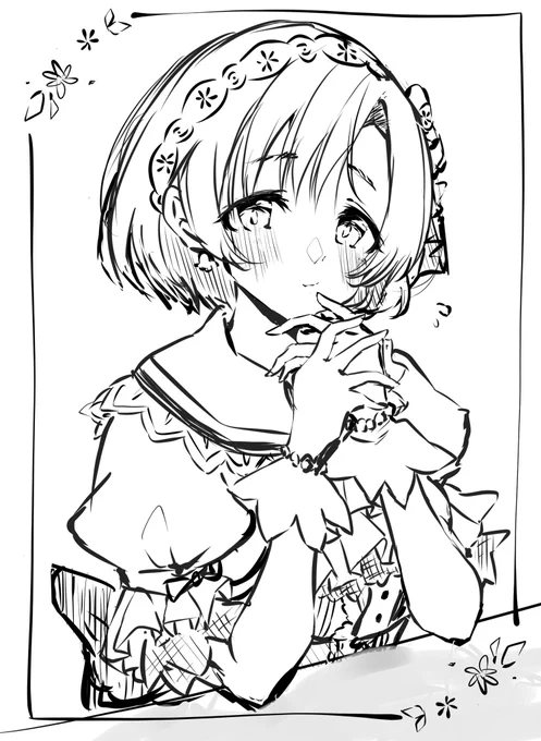 ほたるちゃんラフです♬✏️ 