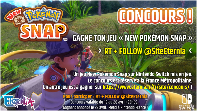 SiteEternia's tweet image. #CONCOURS 🎁

En plus du concours sur le site, on vous fait gagner un jeu #NewPokémonSnap ici !

Pour participer ➡️ RT + FOLLOW @SiteEternia ! 😜

Fin le 28 avril à 23h59, tàs le lendemain ! 

⚠️Réservé à la France métropolitaine.

Merci à @NintendoFrance !