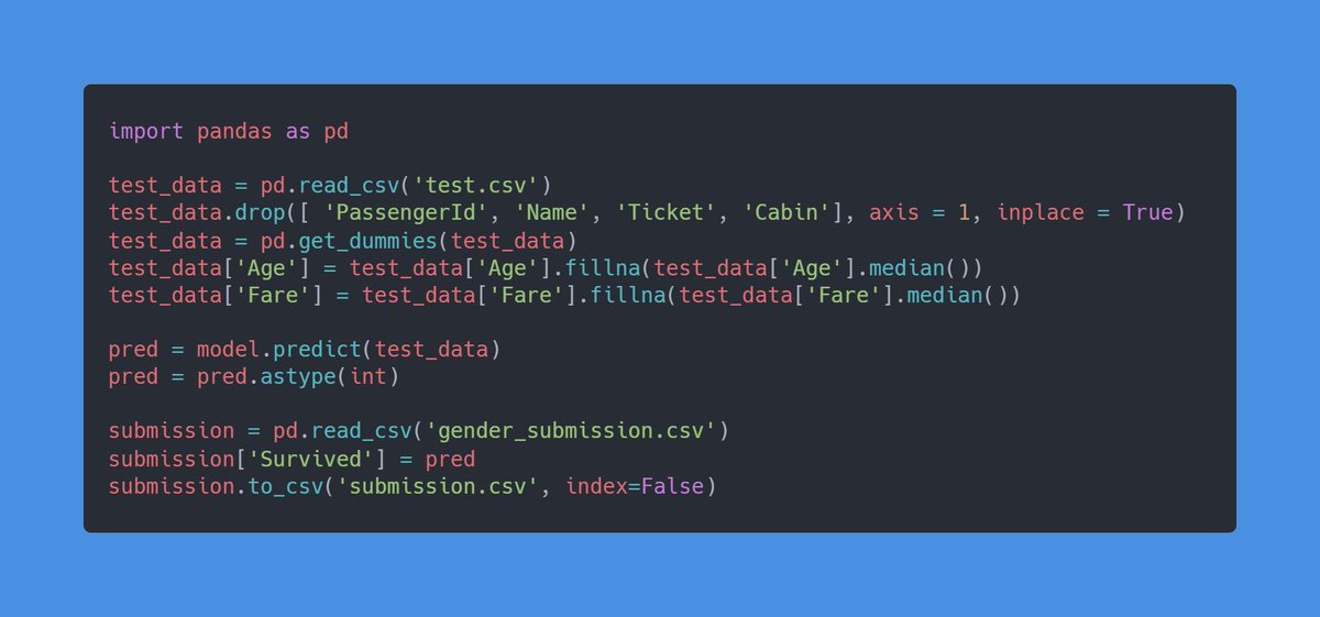This is a step-by-step guide on how you can solve the Titanic disaster challenge on Kaggle.

🧵 👇🏻 ht...