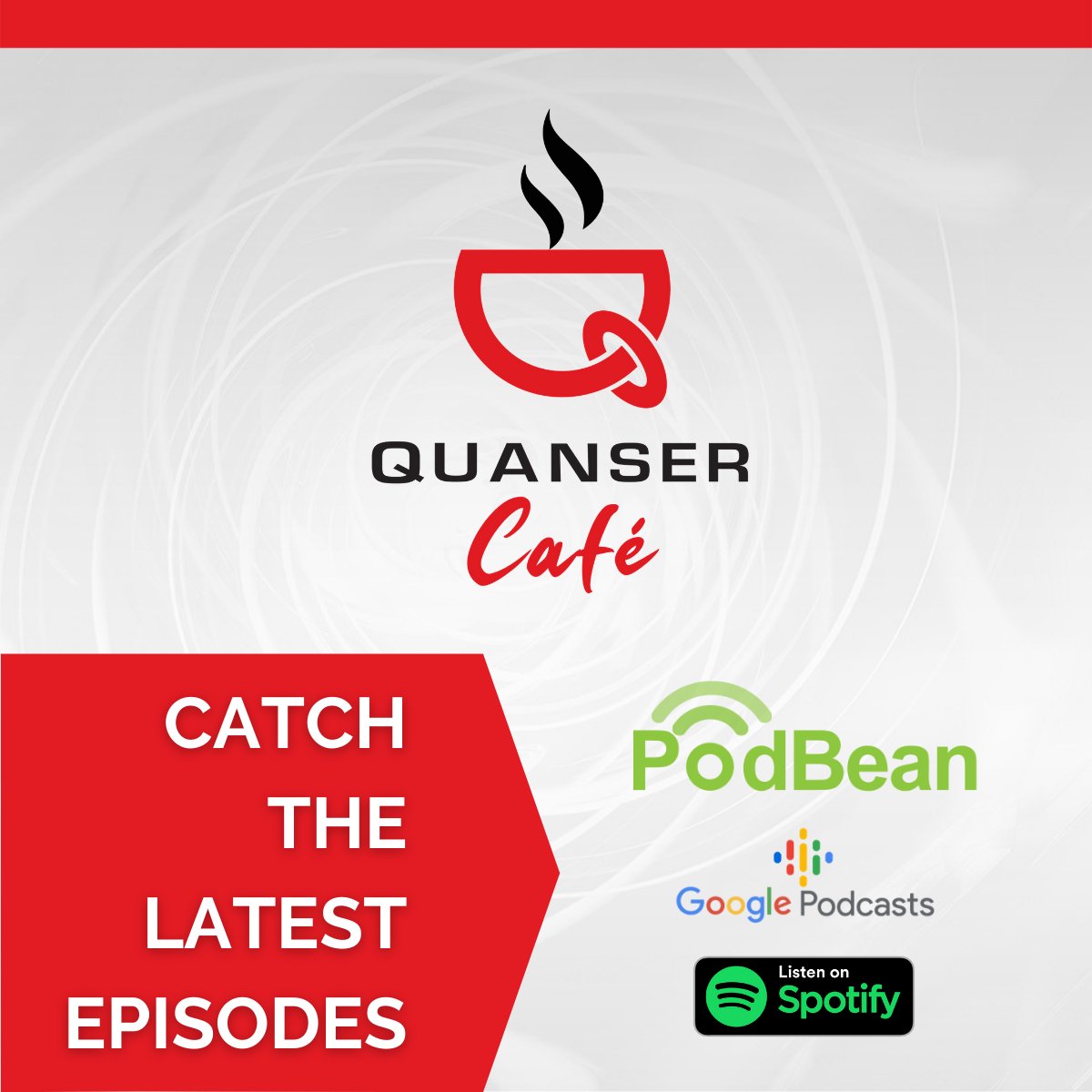 Do you prefer #podcasts? Catch the latest episodes of #QuanserCafe on #Spotify, #GooglePodcasts and #Podbean!

Spotify: ow.ly/DwUI50Es3eF
Google Podcasts: ow.ly/ViH750Es3eG
Podbean: ow.ly/wmcr50Es3eD