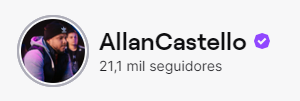 AllanCastello's tweet photo. Selo de verificado chegou na @TwitchBR , isso pra mim é uma vitória gigante, porque eu nunca gostei de fazer LIVE de FIFA, nunca tive regularidades, mas mês passado eu coloquei no coração que iria me esforçar e me superar nas dificuldades e o resultado veio. Gloria a Deus! https://t.co/z1MqloqBUj