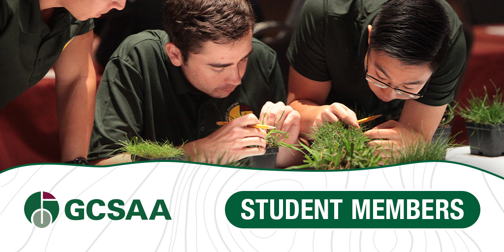 GCSAA's tweet photo. Student members receive complimentary admission to the #GolfIndustryShow. We want to hear from students who have attended GIS. Share your experiences or favorite GIS memories below! https://t.co/fzLNZSlAYc #GCSAAStudents https://t.co/Ehp0zkWF1g