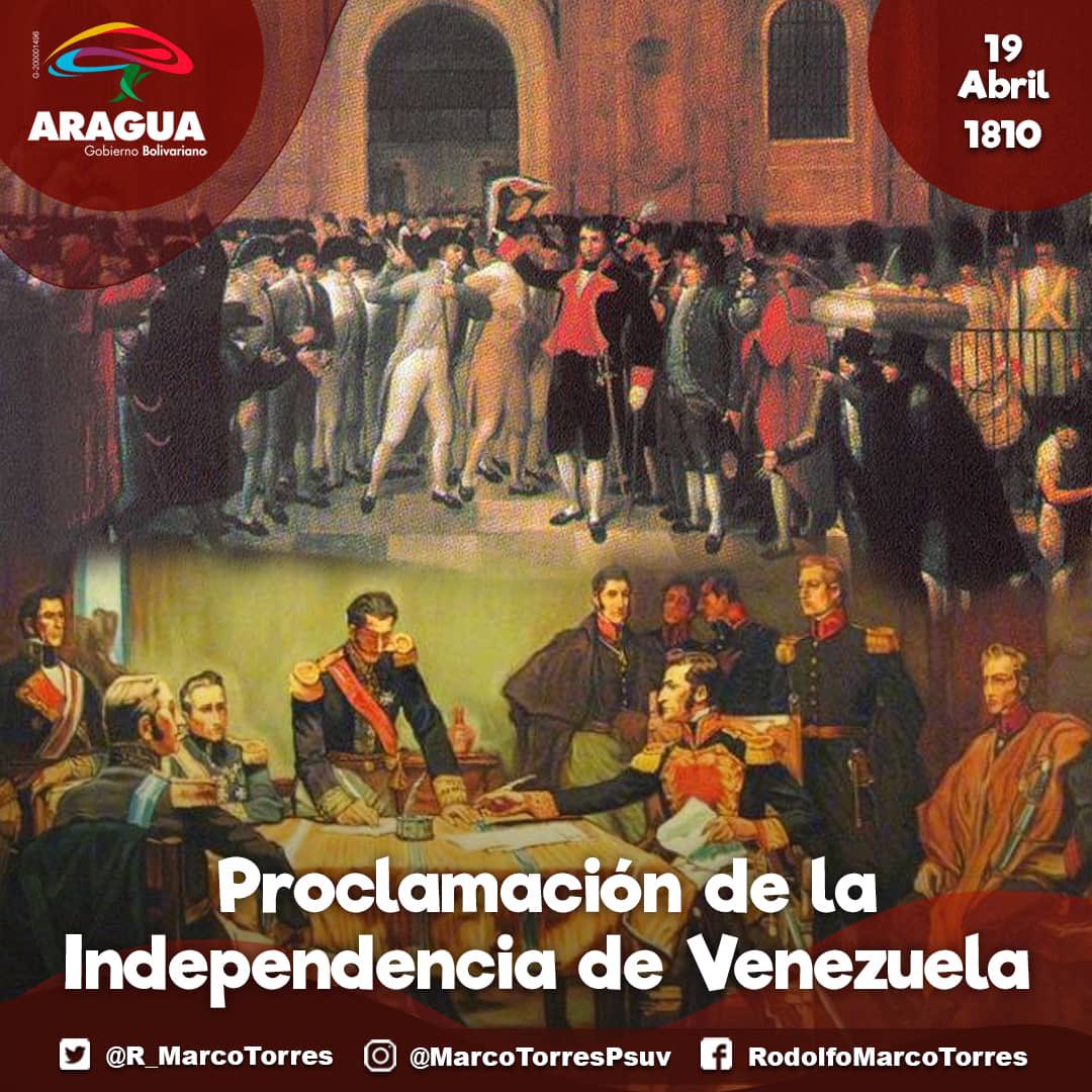 #19Abr ¡Hoy más que nunca libres! 211 años del grito que nos impulsó a luchar contra el coloniaje y a defender con lealtad y coraje nuestra tierra ¡Nunca hemos sido pueblo sumiso, somos Patria valiente, digna y soberana! #AbrilDeFuegoPatrio