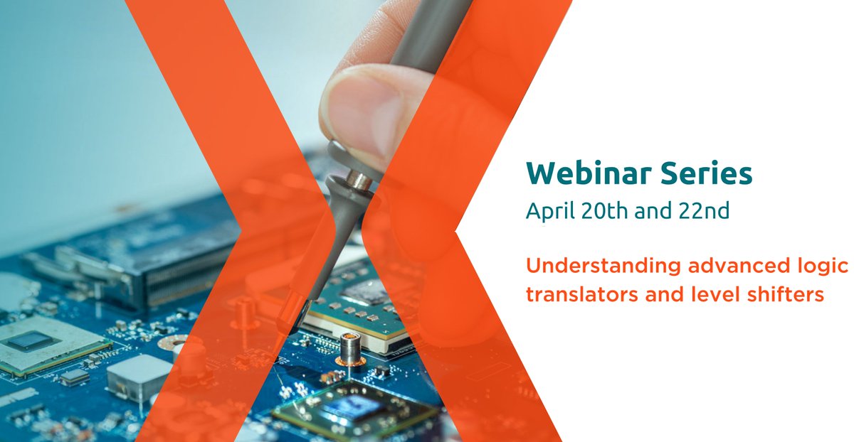 TeamNexperia's tweet image. Nexperia Logic Webinar Series starts tomorrow! It will focus on Nexperia translators for special applications: auto direction sense, multi-voltage translators, I2C, SIM and SD card interfaces. Register now - tinyurl.com/58y8j3cm

#logicdevices #webinar