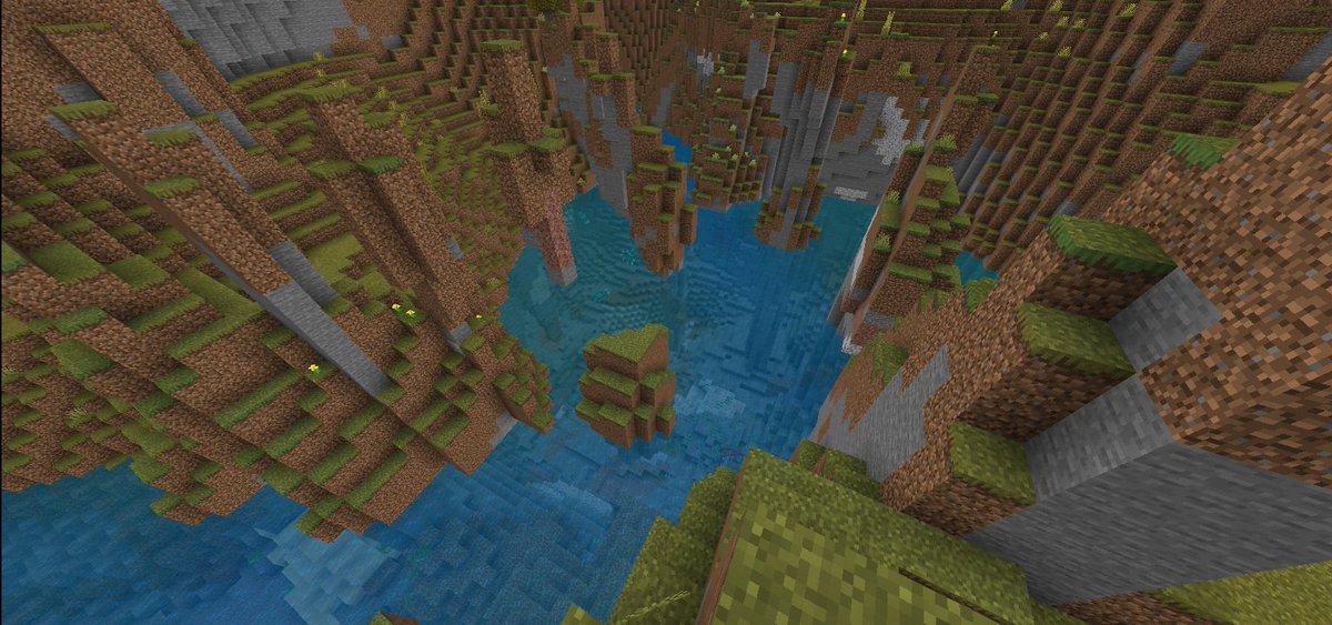 RealOmerBey's tweet photo. Underground cave formed outside.
(Bedrock Edition)

Seed: -1485814996 
Coordinate: 400 78 50

#minecraft #minecraftseed
#minecraftbedrockseed #minecraftcaves #minecraftnewcaves #minecraftseed1_18 https://t.co/jl5to3cOrg