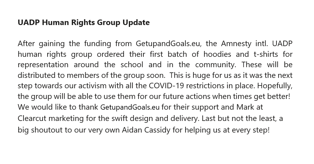 BallymakennyC's tweet photo. UADP Human Rights Group Update #UADP #HumanRights #directprovision https://t.co/LKx4JGORu1