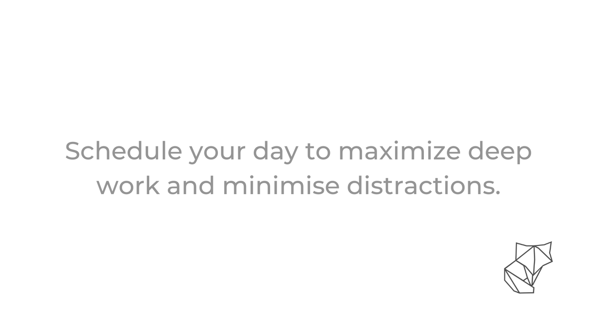 As an introvert it’s the only way to get things done.

✔️ At least 4 hours of quiet, deep work.

✔️ One meeting per day, maximum.