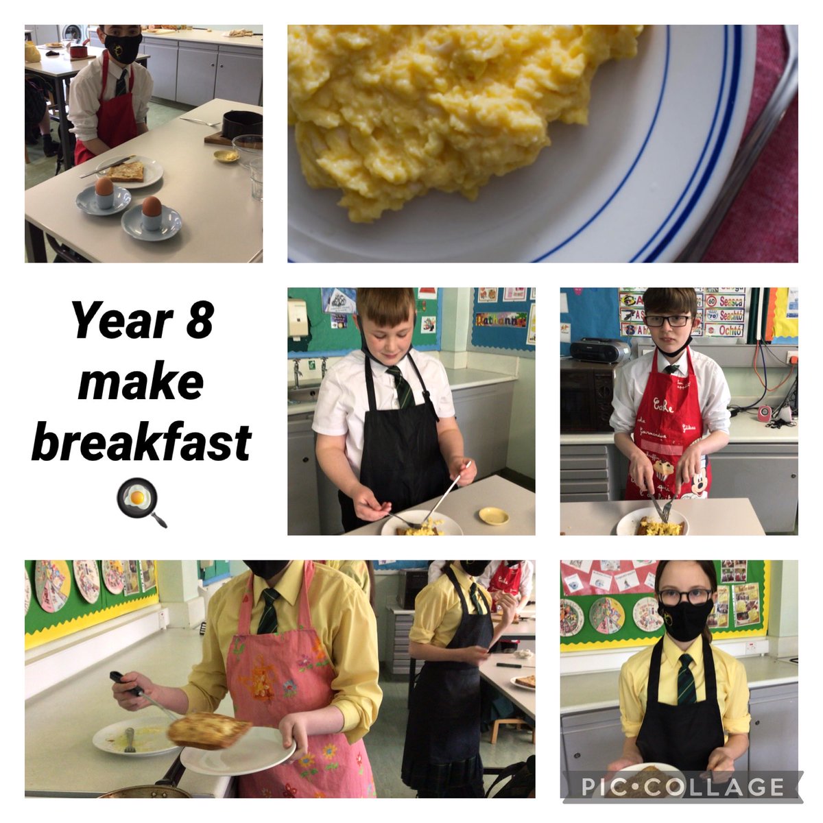 mrs_m_mac's tweet photo. Year 8 learning about breakfast and the versatility of eggs ⁦@StCatsHomeEc⁩ ⁦@stcatherines247⁩ ⁦@CCArdMhacha⁩ https://t.co/H1RrYJWEKs