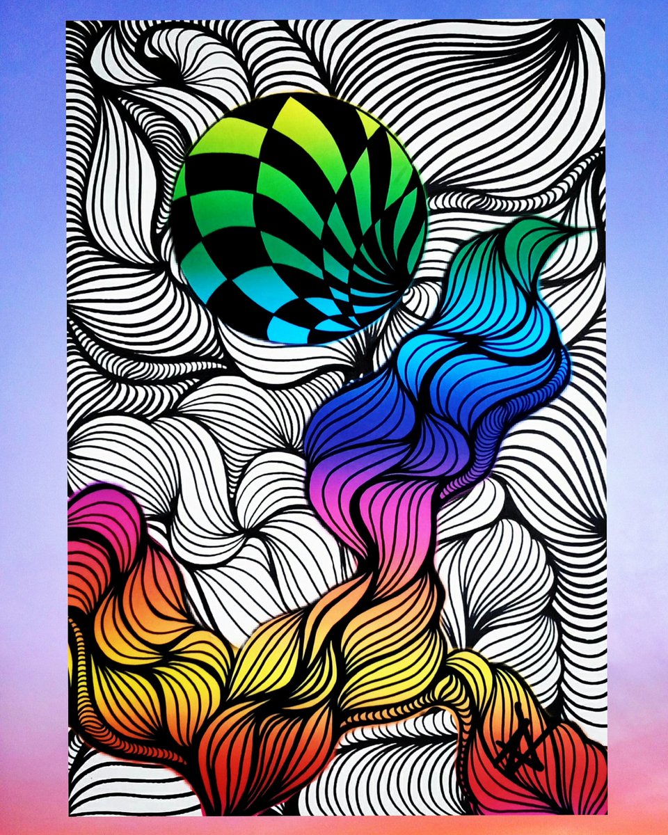 Marker drawing mixed with a part of a paintmarker drawing  #artbyvanity #artbyme #drawing #drawings #drawingoftheday #drawingart #linedrawing #linedrawings #zentangleart #zentangles #doodlingart #doodlingartwork #art #ArtistOnTwitter #nederlandsekunst #kunst #abstractart