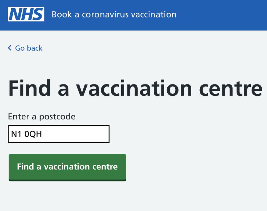 uclh's tweet photo. We have slots for the #COVIDvaccine at @TheBDC in Islington if you are age 45 or over, or in other groups currently eligible for a vaccine. To book, enter the postcode N1 0QH in the 'Find a vaccination centre' screen in the National Booking System. 

https://t.co/r56qQvn2eb https://t.co/Q9jSzDRfSi