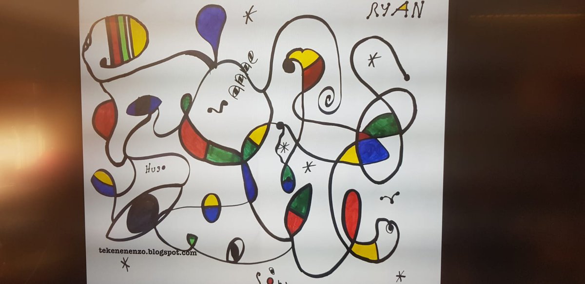 OBSDEPLANTAGE's tweet photo. Kunst in de klas, Miro tekeningen https://t.co/UJrW2wIjMo