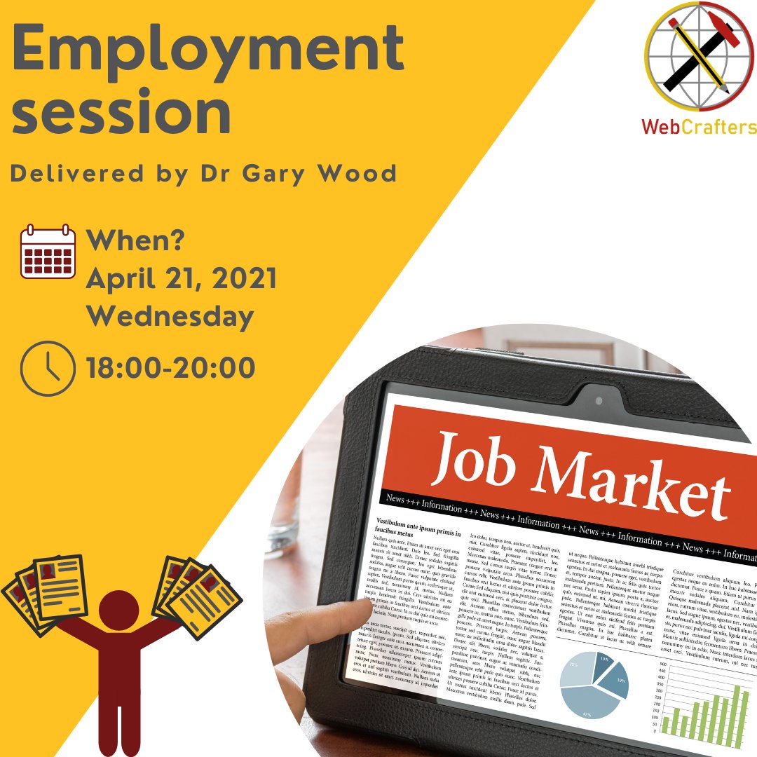 En_WebCrafters's tweet photo. The WebCrafters' Web Design course is now over. 🤗
Our course covered HTML, CSS, and jQuery. As promised, we will hold an employment session delivered by Dr. Gary Wood, on April 21, 18:00-20:00.
.
.
.
#Coding #Codingskills #Codinglife #HTML #CSS #jQuery #jobmarket https://t.co/wguQCIV5bQ