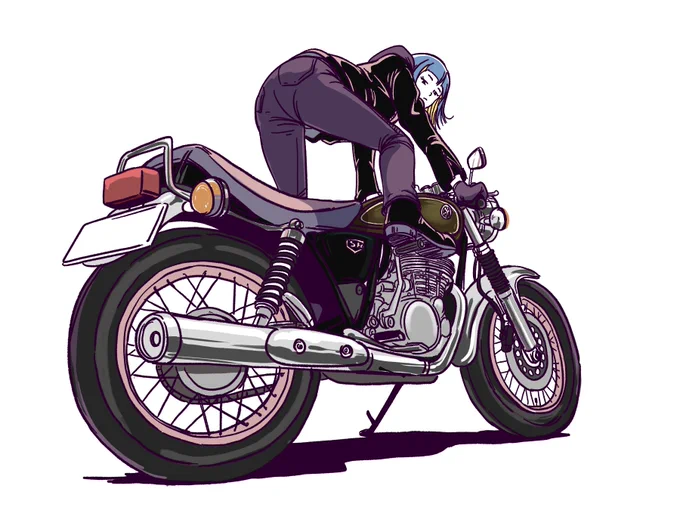 久しぶりにバイク女子描きました
#SR400 #SR500
#YAMAHA #YAMAHAが美しい 