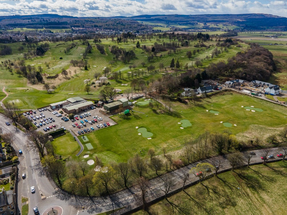 GolfBusinessInt's tweet image. the very impressive and highly successful Golf Academy at Stirling Golf Club, laid out by GBI members William and Howard Swan, enjoying the spring sunshine...