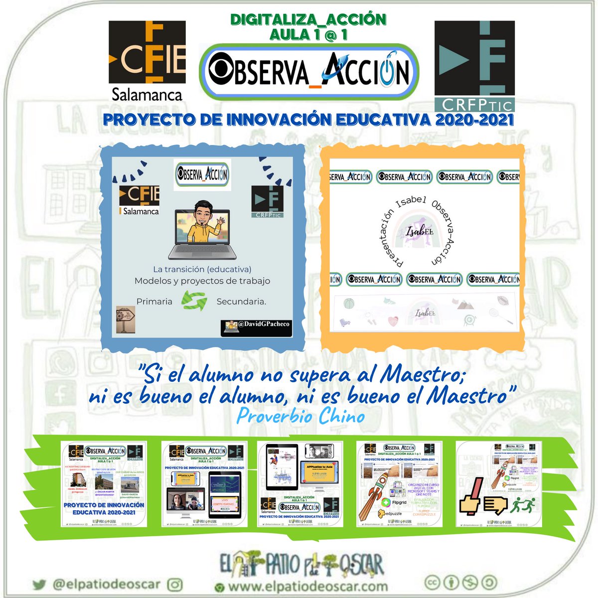 joscarmh's tweet photo. Sesiones de aplicación del Proyecto de Innovación Educativa #OBSERVA_ACCION a cargo de @imgonsa y @DavidGPacheco ¡Espectacular trabajo compañeros! Profes 🔝 @educacyl Gracias a @cfiesalamanca @crfptic @CSFPJCYL por la organización #tiCyL #formaciónCyL  #innovaCyL #compartoblog https://t.co/9In9kVlnwf