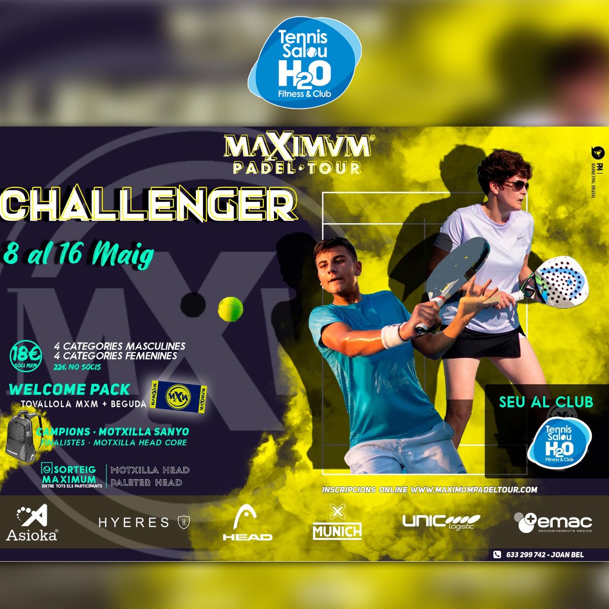 🔊Arranquem la temporada amb @maximumpadeltour

Del 8 al 16 de maig podreu gaudir del torneig de pàdel. 🎉🥳

🔸Inscripcions a:
maximumpadeltour.com

NO US HO PODEU PERDRE!

#Aramesquemai #TufasH2O #H2OSalou