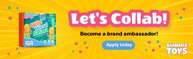 Become a brand ambassador for Barnacle Toys. Get free toys to review for your kids. Please share. bit.ly/3tSsI8n #AD