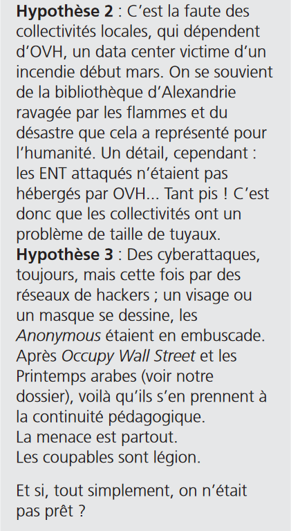 MarieLaureGB's tweet image. "Entre deux kompromats, le SVR lance une offensive contre la Quatrième 5 du collège Beaumarchais" 🕵️‍♂️
Hilarant et effarant retour sur le fiasco de l'#EcoleADistance. #BlanquerBug #OnEstPrêt 
Par @Oferrugineuse dans le dernier US Mag snes.edu/publications/l…
