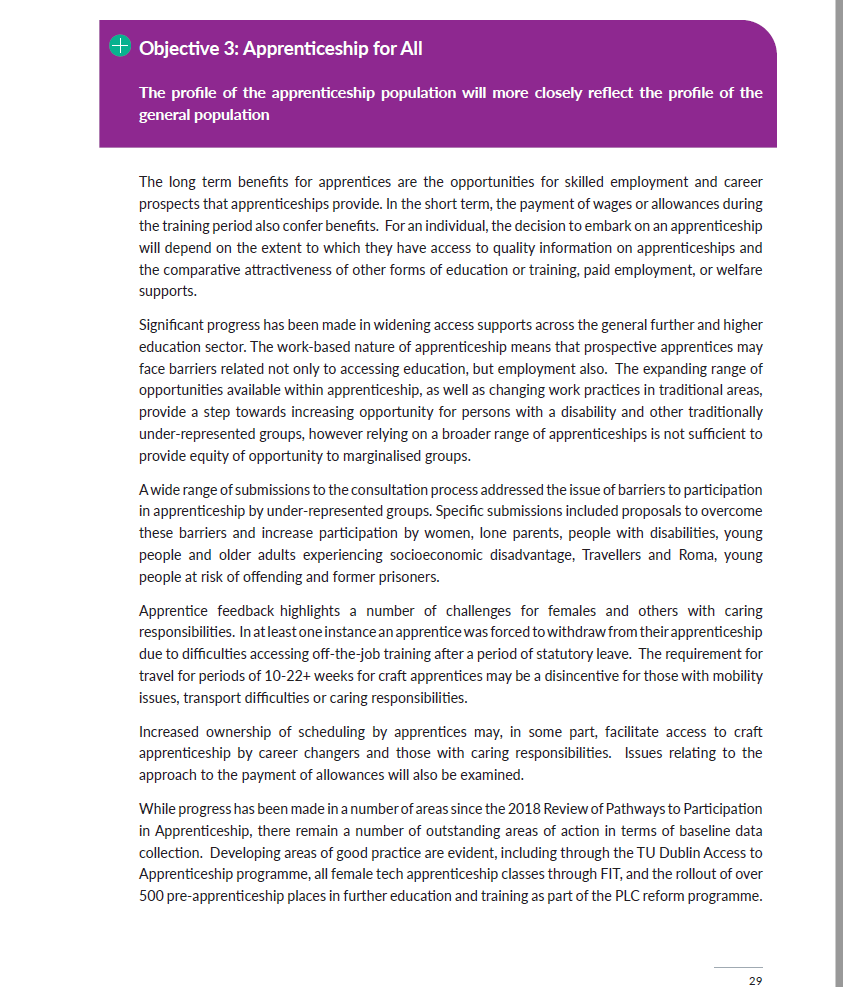 DrNiamhOReilly's tweet photo. Great to see a focus on #access within the new #ActionPlan for #Apprenticeship - new Equity of Access committee as part of a National Apprenticeship Alliance
Notes:
Need to link to #CommunityEducation
#ApprenticeVoice
#Apprentice Bursary support incl. women & underrepresented https://t.co/VvaghsI5Nl