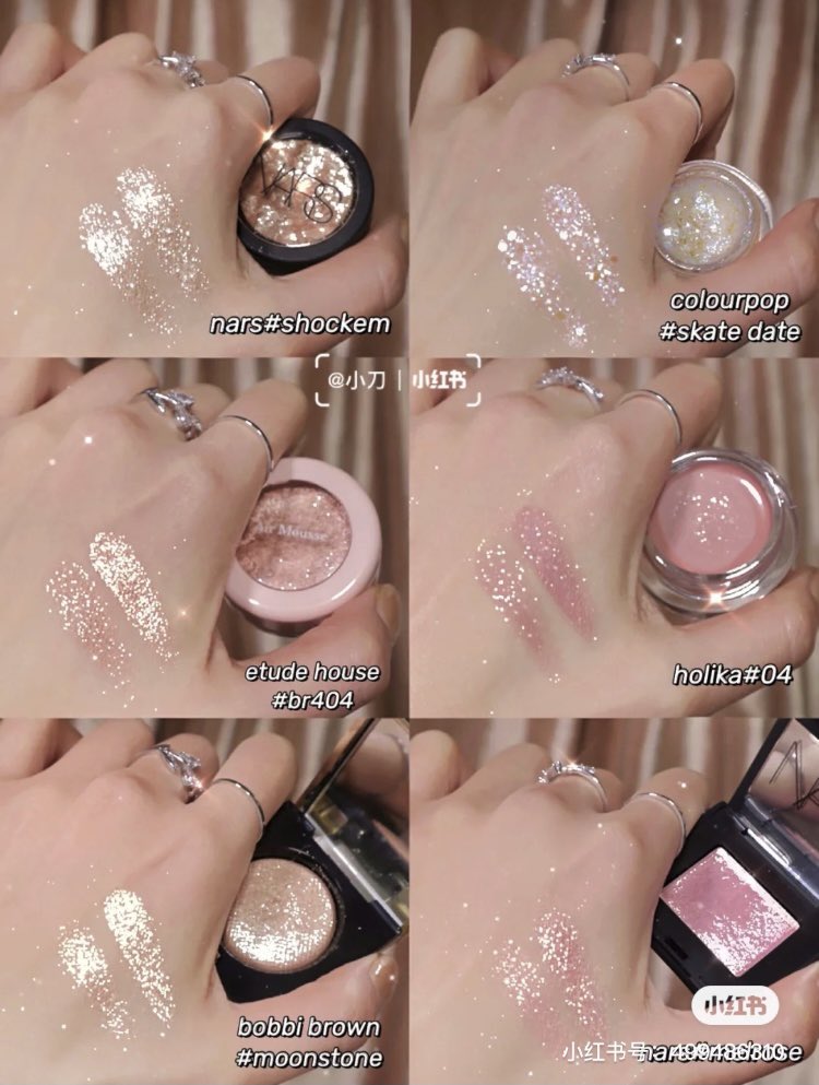 chiborg_jp's tweet photo. ＼チャイボーグに人気のラメアイシャドウ👀✨／

キラキラメイクにオススメ👏

リスト
・NARS #shockem
・bobbi brown #moonstone 
・Etude house #or404
・horika #04
・NARS #melrose
・ColourPop #skatedate https://t.co/dnz8zwvX99