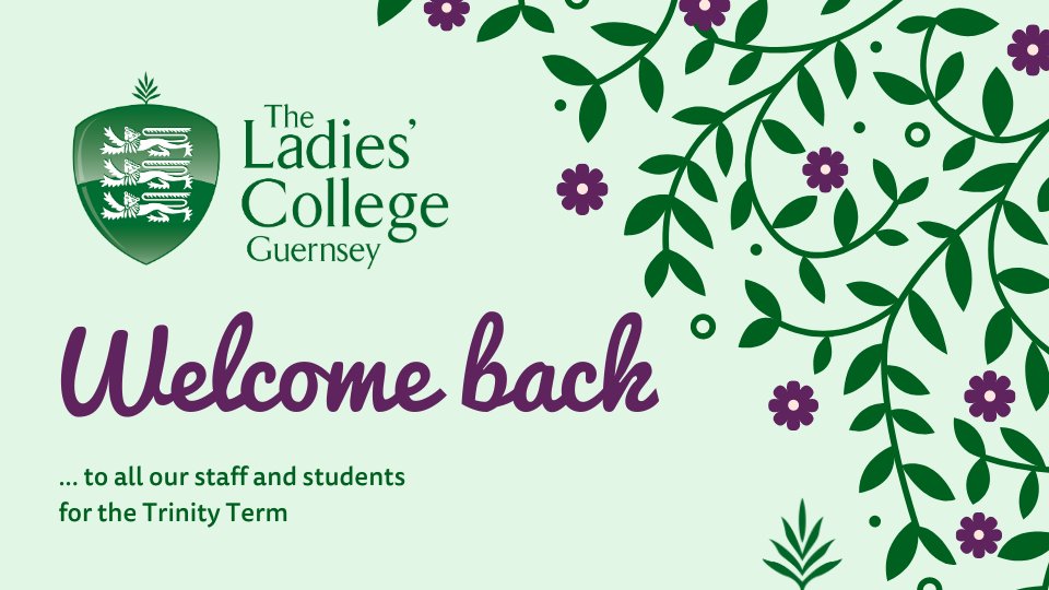 Welcome back to all our staff and students for the Trinity Term. We hope you enjoyed your Easter Holidays 💚

#TLCGSY #TrinityTerm